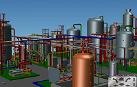 Factory layout or problem spot analysis is easier with modelling service for process plant owners Factory layout or problem spot analysis is easier with modelling service for process plant owners