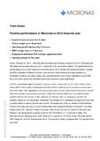 Positive performance of Micronas in 2012 financial year