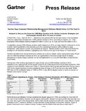 Gartner Says Customer Relationship Management Software Market Grew 12.5 Per Cent in 2012