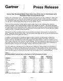 Gartner Says Worldwide Mobile Phone Sales Grew 35 Per Cent in Third Quarter 2010; Smartphone Sales Increased 96 Per Cent Gartner Says Worldwide Mobile Phone Sales Grew 35 Per Cent in Third Quarter 2010; Smartphone Sales Increased 96 Per Cent