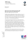BMW Group UK sales outperform the market in 2010 BMW Group UK sales outperform the market in 2010