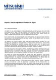Impact of the Earthquake and Tsunami in Japan