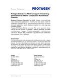 Protagen Selected by Pfizer to Support Clinical Drug Development of a Novel Compound in Autoimmune Diseases Protagen Selected by Pfizer to Support Clinical Drug Development of a Novel Compound in Autoimmune Diseases