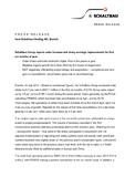 Schaltbau Group reports sales increase and sharp earnings improvements for first six months of year Schaltbau Group reports sales increase and sharp earnings improvements for first six months of year