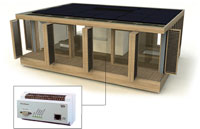 Solar-powered house of the TU Darmstadt wins the world championship. And right i Solar-powered house of the TU Darmstadt wins the world championship. And right i