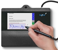 The new StepOver duraSign Pad Brilliance signature pad The new StepOver duraSign Pad Brilliance signature pad