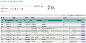 Quick search in abas Business Software Quick search in abas Business Software